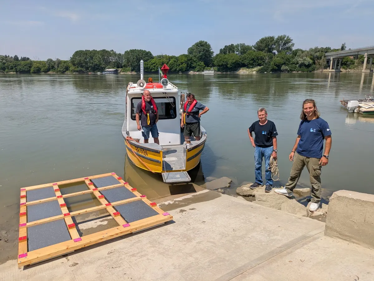 Calibrazione sul Po: River Eye affina la misura del materiale flottante