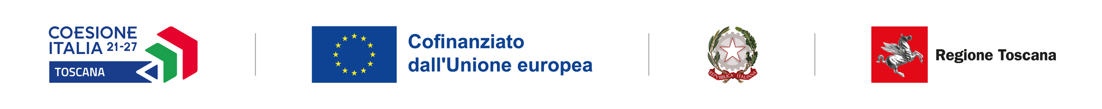 Co-funded by the European Union · Cohesion Italy 2021-2027 Tuscany · Italian Republic · Tuscany Region