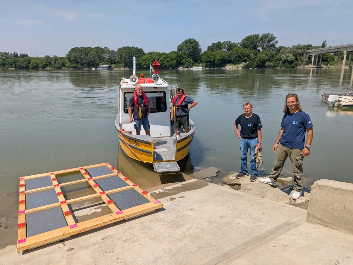 Calibrazione sul Po: River Eye affina la misura del materiale flottante